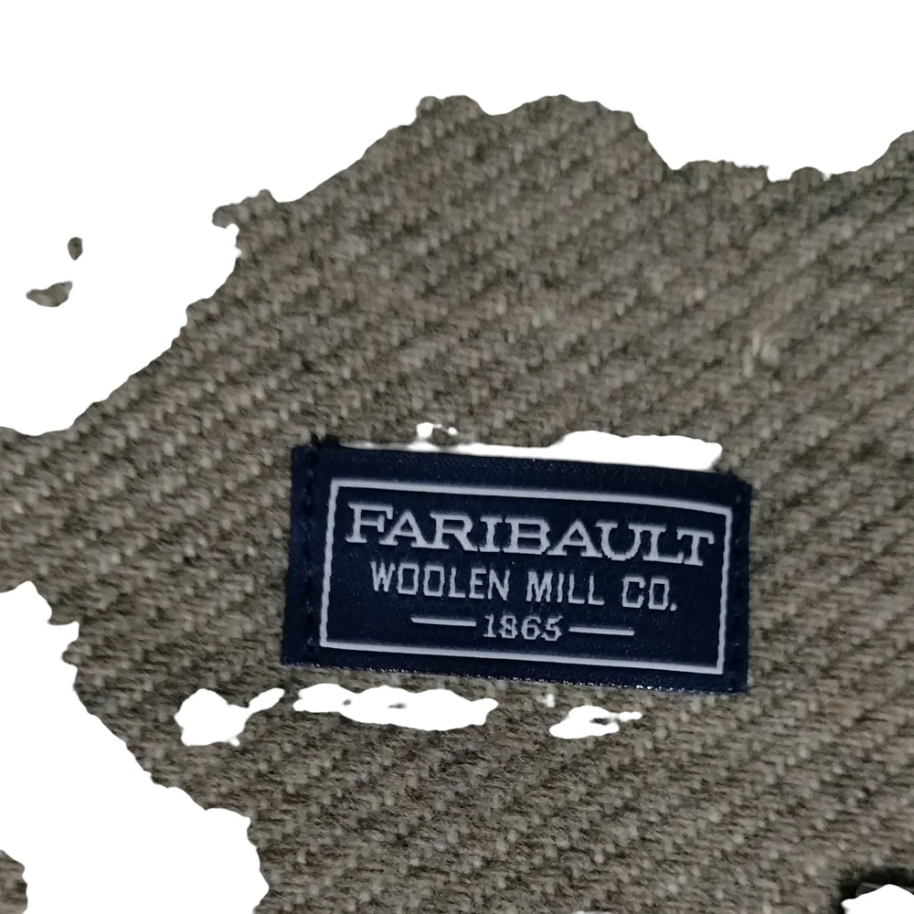 Faribault Dot Heathernatural W/Silver 10x72 Scarf W/Leno Edge